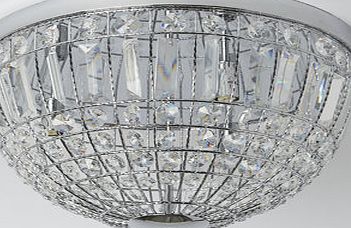 Ursula Flush Fitting Ceiling Light, chrome