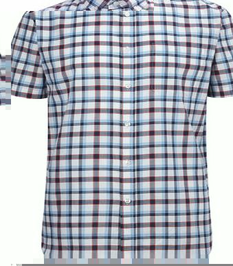 Bhs White Mix Cotton Checked Shirt, White BR51L01GWHT