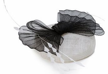 White Multi Jessica Bow Pill Box Fascinator,