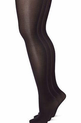 Womens Black 3 Pack of 30 Denier Tights, black