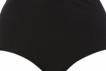 Bhs Womens Black Cotton Full Brief, black 4805428513