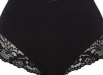 Bhs Womens Black Lace Full Brief, black 4803878513