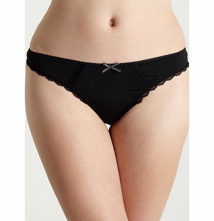 Bhs Womens Black Microfibre Thong, black 4845718513