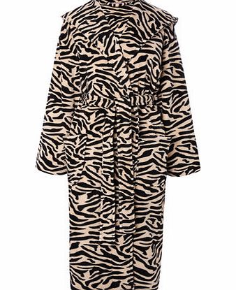 Womens Black Multi Womens Hooded Animal Print