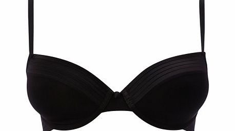 Bhs Womens Black Stitch Cuff Plunge Bra, black