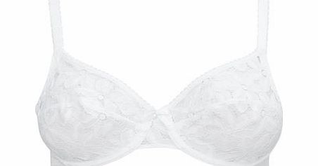 Bhs Womens BodyBliss White Blossom Underwired Bra,