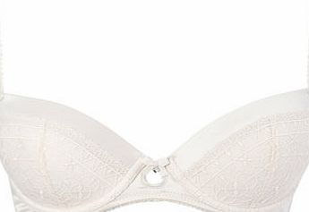 Bhs Womens Champagne Broderie Trim Bra, champagne