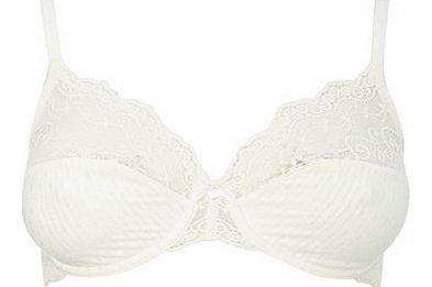 Bhs Womens Cream Body Bliss Spot Stripe Underwired