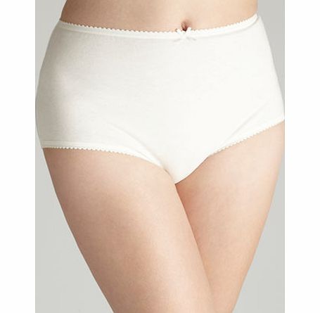 Bhs Womens Cream Cotton Full Brief, cream 4839030004