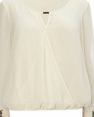 Bhs Womens Cream Cuff Detail Blouse, cream 8616690005