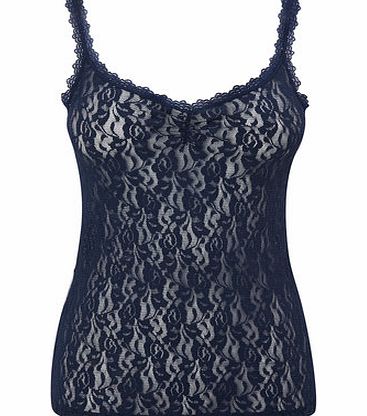 Bhs Womens Cream Lace Vest, navy 4803720249