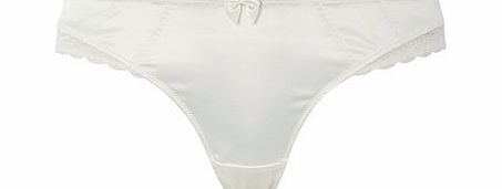 Bhs Womens Cream Satin Knicker, cream 2303740004