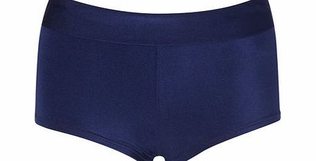 Womens Great Value Shiny Navy Bikini Bottoms,