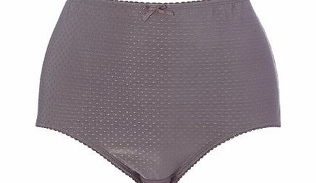 Bhs Womens Grey Jacquard Spot Full Brief, grey