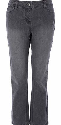 Womens Grey Petite Straight Leg Jean, grey