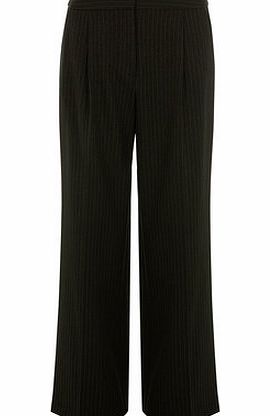 Bhs Womens Grey Pinstripe Wideleg Trousers, grey