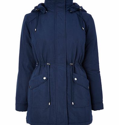 Womens Indigo Padded Coat, indigo 9852970205