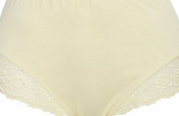 Bhs Womens Lemon Lace Full Brief, lemon 4803879182