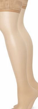 Bhs Womens Natural Tan 2 Pack 15 Denier Hold Ups,