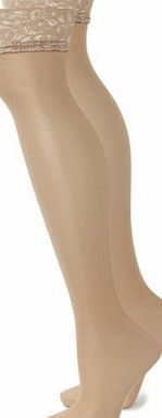 Bhs Womens Natural Tan 2 Pairs of 10 Denier Gloss