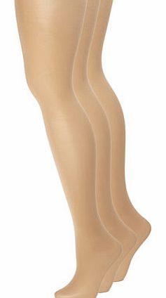 Womens Natural Tan 3 Pack of 30 Denier Tights,