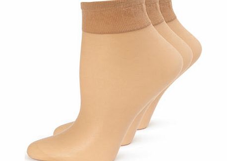 Bhs Womens Natural Tan 3 Pairs Of Premium Soft Shine