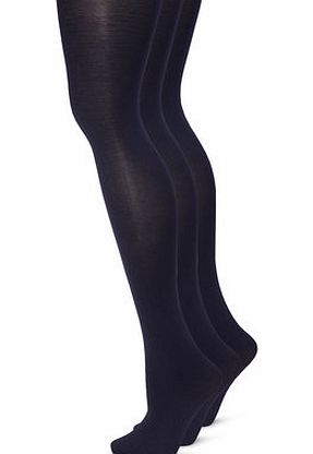 Womens Navy 3 Pack of 70 Denier Tights, navy