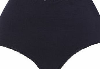 Bhs Womens Navy Plain Full Brief Knicker, navy