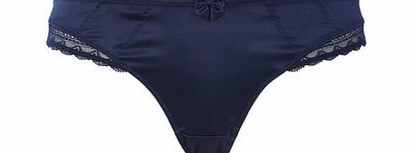 Bhs Womens Navy Satin Knicker, navy 2303740249