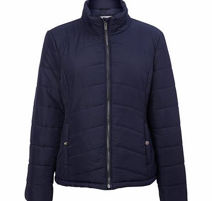 Womens Navy Short Puffer Jacket, navy 9852980249