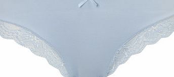 Bhs Womens Pale Blue Brazilian Knicker, cornflower