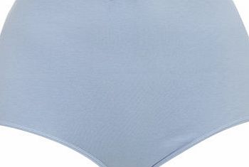 Bhs Womens Pale Blue Cotton Full Brief, cornflower