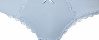 Bhs Womens Pale Blue Microfibre Thong, cornflower