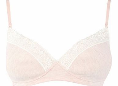 Womens Pink Marl Softie Non Wired T-Shirt Bra,