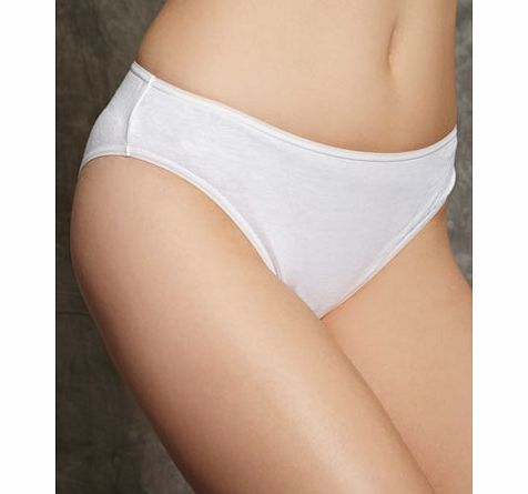 Bhs Womens White 5 Pack High Leg Knickers, white