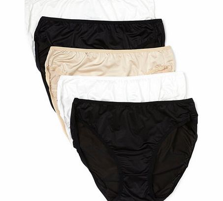 Bhs Womens White/Black/Nude Premium No VPL 5 Pair