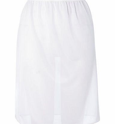 Bhs Womens White Cling Resist 22`` Half Slip, white