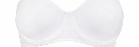 Womens White Cotton Mix Multiway Bra, white