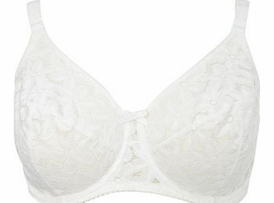 Bhs Womens White Floral Lace DD-G Underwired Bra,