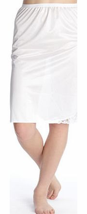 Bhs Womens White Guipure 24`` Waist Slip, white