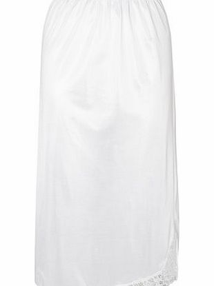 Bhs Womens White Guipure 31`` Waist Slip, white