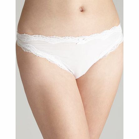 Bhs Womens White Viscose Thong, white 4845720306