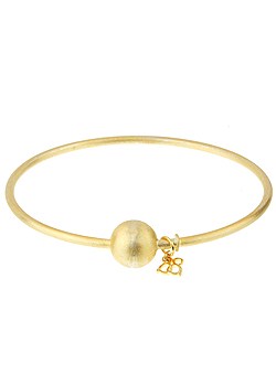 Gold Plated Ball Stacker Bangle LB297/70B