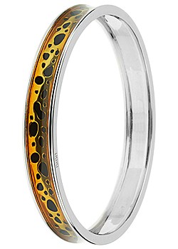 Silver and Animal Print Bangle LB297/88