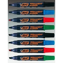 Permanent Marker Chisel Tip Assorted Pack 4