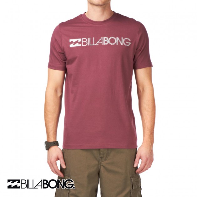 Mens Billabong System T-Shirt - Dirty Plum