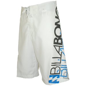 Mens Billabong Repeater Boardshort. White