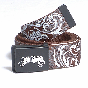 Paisley Webbing Belt - Brown