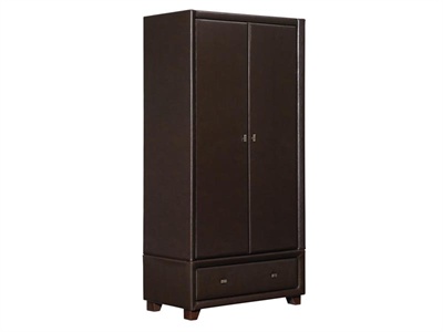 Brooklyn 2 Door, 1 Drawer Wardrobe Brown Small