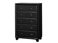 Brooklyn 5 Drawer Chest Black Drawer Chest